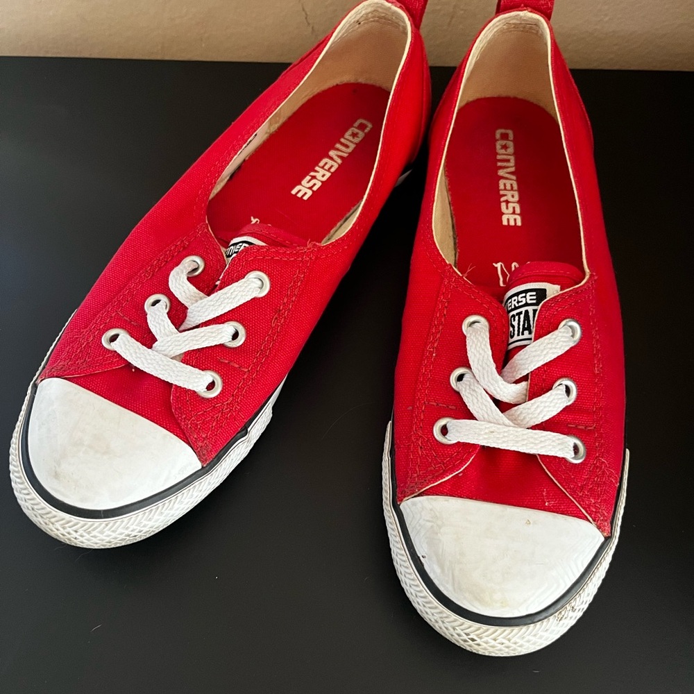 Converse Classic Red Canvas ballet flats